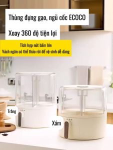 Thùng đựng gạo ngũ cốc ECOCO 6 ngăn thông minh chống ẩm cao cấp | Hộp đựng đồ khô các loại hạt đa năng mẫu mới