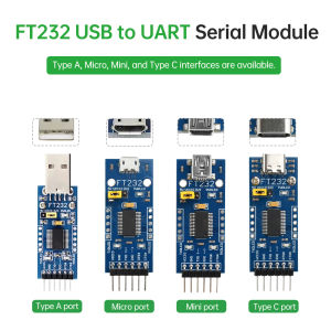 USB to TTL Serial Communication Module Type-A/Micro USB/Mini USB/Type-C Interface Supports Linux and Windows
