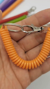 Anti-lost Lobster Clasp Rope Anti-lost Keyring Retractable Coil Spring Keychain Carabiner Key Cord Clasp