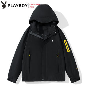 เสื้อคลุมเพลย์บอยชาร์จ กระบวนการดำเนินชีวิต สำหรับผู้ชาย เสื้อคลุมน้ำหนัก เบาลำลองฮู้ดกีฬากันน้ำ เสื้อแผ่นเจ็บเก็บ ถูกสร้างขึ้นในประเทศไทย