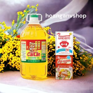 Dầu ăn Cái Lân 5 lít - Tặng 1gói Bột Ngọt Hạt Lớn 100gr 1gói Hạt Nêm 55gr