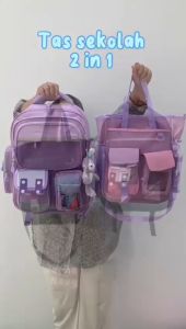 Tas Ransel Sekolah Anak Perempuan 2 in 1 SD SMP SMA