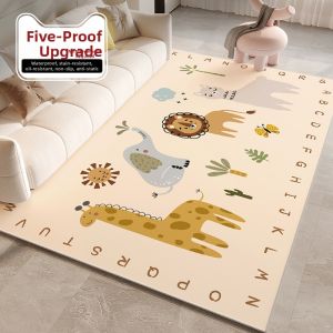 Thảm Trẻ Em Chống Nước Chống Bẩn Không Cần Giặt Hình Hoạt Hình