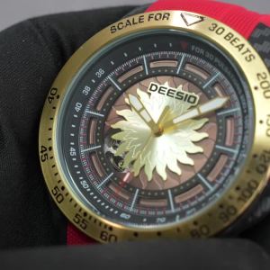 Deesio Fully Automatic Mechanical Wristwatch Carbon Fiber Case 46mm Large Dial New Fashionable Mens Watch Luminous Effect