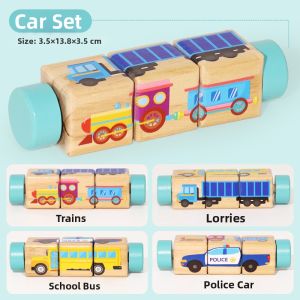 Educational Grab Rotating Puzzle Building Blocks