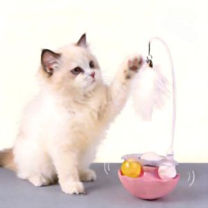Cat Toy Teaser Wand Self Entertaining Boredom Relief Mint Ball Bell Cat Pet Supplies Interactive Plaything for Kittens