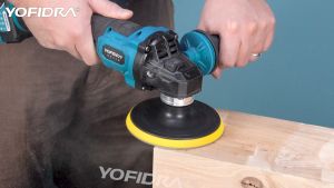 YOFIDRA 125mm M14 Brushless Angle Grinder 3 Gears Cordless Grinding Machine Cutting Woodworking Tool For Makita 18V Battery