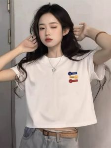 SUSHOUWANGE | Slim Fit High Waist T-Shirt For Petite Women
