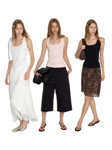 SOLWEIGE | Minimalist Square Collar Tank Top Stretch Rib Fitted Base Layer