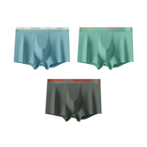 MiiOW | Pure Cotton Mens Underwear Soft Skin-friendly Flat Angle Shorts Antibacterial Crotch Comfortable Breathable Sporty Style