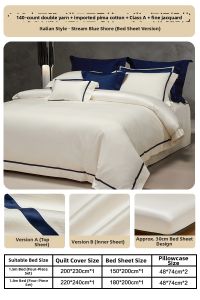Mercury | Luxurious Thick Weave Jacquard Long Staple Cotton 4-Piece Bedding Set