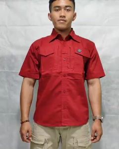 Kemeja Tactical Pria Mtac Katun Drill Lengan Pendek