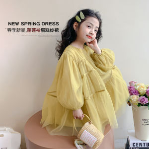 Princess Dress Baby Girl Spring Fashionable Childrens Clothing Cotton Soft Processing High Waist Long Sleeve All Seasons