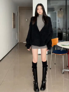 Korean Style Short Skirt Set Womens Fashion Spring Summer Autumn High Waist A-Line Dress Bodycon Ensemble for Young Adults