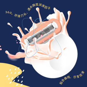 DomonDolly Ladies Manual Shaving Razor Small round Dot Design Full Body Washable Non Charging Home Use Hair Removal Tool