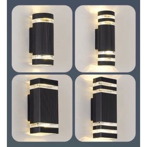 【COD&Ready】Rohstar IP65 waterproof Aluminum wall lamp flat cover Head Garden outdoor rainproof E27 Home lighting Socket