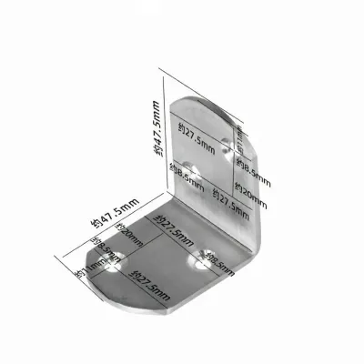 Stainless Steel Angle Bracket 90 Degree Right Angle Flat Fixer Triangle Iron Support Furniture Connector Piece TL Type Shelf Support