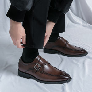 Giày Da Nam Mùa Hè Thu Giày Công Sở Màu Nâu Giày Cao Gót Cho Nam Giới Làm Tóc Giày Cưới Giày Đơn Giản Thời Trang Thường Ngày
