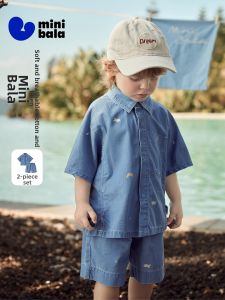 MINI BALA | Formal Short Sleeve Shirt and Pants Set for Boys