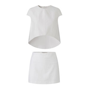 Deconstructive Aesthetic Cooling Touch Outfit Top & Low Waist Mini Skirt Set