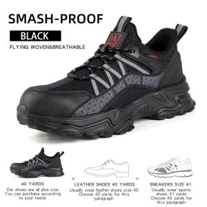 Sepatu Safety Sneakers Model Hiking Sport Ujung Besi Anti Paku Anti Selip Outdoor Original