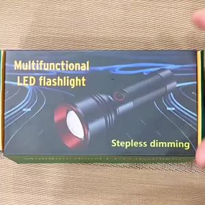 New High Power White Laser Flashlight USB C Rechargeable Stepless Zoom Multifunctional Super Bright Long Range Torch