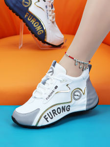 Leather Womens Comfortable Soft Bottom Dad Shoes Anti-slip Versatile Sports Casual Shoes Autumn Winter Fleece Heightening Womens Shoes