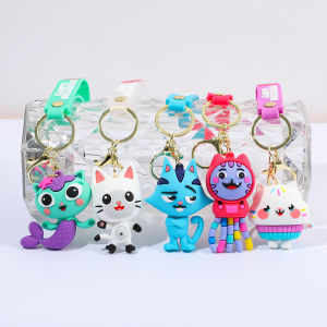 Gabbys Dollhouse Keychain 3D Doll Pendant Handmade Backpack Accessories Creative Keychain Shoulder Bag Decoration Supplies Gift