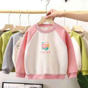 Long Sleeve Childrens Hoodie Outfit Bottoming Shirt for Boys And Girls Autumn New Style Korean Style Letter Pattern Baby Clothes