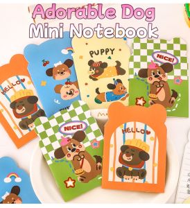 Students Adorable Dog Mini Notebook Cartoon Cute Pocket Journal for Notes Giftable Novelty Stationery for Kids