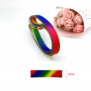 5 Meters Rainbow Grosgrain Ribbon Multicolor Fabric for DIY Crafts Hair Bows Gift Wrapping Wedding Decoration Sewing Wholesale