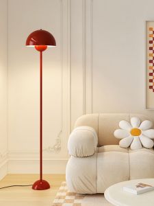 Minimalist Modern Ins Cream Style Floor Lamp Living Room Sofa Side French Bedroom Bedside Bud Atmosphere Floor Lamp