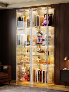 Dustproof Transparent Display Cabinet Stainless Steel Acrylic Shelving Unit