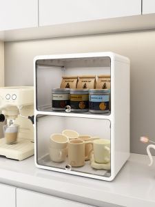 ชั้นวางแก้วใส่ของในครัว เรียบหรู ป้องกันฝุ่น จัดระเบียบได้หลากหลาย ชั้นวางของสำหรับเครื่องดื่ม เครื่องเขียน ของใช้ในครัว