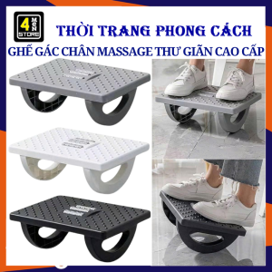 Ghế Gác Chân Văn Phòng  Ghế Massage Kê Chân 3 Con Lăn Giúp Thư Giãn Khi Làm Việc Cải Thiện Tư Thế Ngồi / Ghế Kê Chân Có Hạt Massage Cao