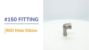 Stainless Steel SS316 90D Elbow Fitting 1/8” to 4” NPT/BSPT Male to Female Thread Class #150 Street Male Elbow Pipe