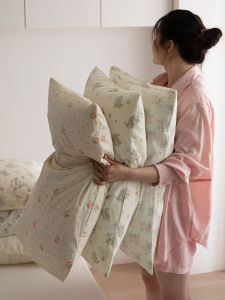 Soft Pure Cotton Floral Print Pillowcase Single Item Small Flower Pattern Single Person Pillowcase 48x74cm Pair for Home Use