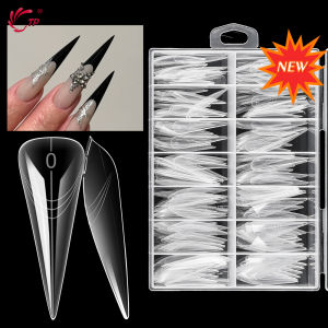 TP 140pcs/box Clear Nails Dual Forms Acrylic False Nail Tips Poly Extension Gel Molds Nail Top Extension System Manicure Tools