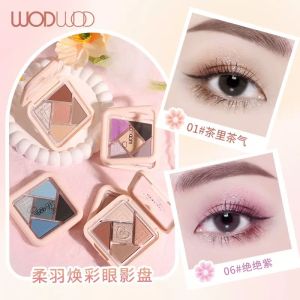 WODWOD Shiny Color Eyeshadow Palette Matte Pearl Subtle Sparkle High Color Pigment Smoke Powder Earth Tone Makeup for Students