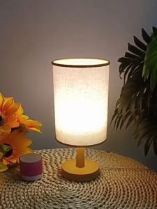 Fabric Art Desk Lamp LED Night Light for Study Bedroom Office Room Dinning Light