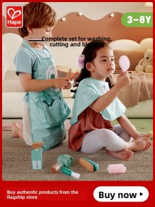 Hape | Childrens Salon Barber Set with Hairdressing Apron
