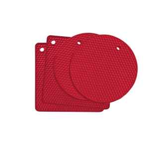Honeycomb Silicone Round & Square Place Mat Set Oven Glove Included