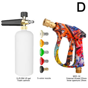 4350psi high-pressure water gun beautiful graffiti painting 1L foam spray gun 1/4 quick nozzle set rubber nozzle bracket