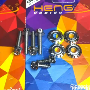 VISOR BOLT SET NMAX V2 - HENG / SC SIAM CNC GEAR / CONCAVE / GOLD / SILVER FLOWER