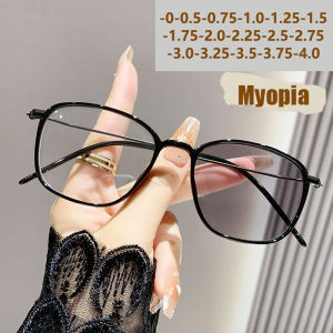 Photo-sensitive Anti-blue Light Mens Ultra-light Small-sized Near-sighted Glasses 6053