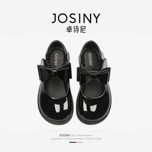 Black Leather Girls Shoes Soft Bottom Student Single Shoes Little Princess Shoes Autumn New Style Children Shoes Josiny