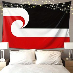 1pc Maori Sovereignty Movement Flag Tapestry Wall Hanging Aesthetic Home Decor Tapestry