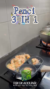 Panci Teflon 3 In 1 Cetakan Kue Paris Omlet 3 Lubang - Dorayaki Pan - TEFLON TELUR PANCAKE ANTI LENGKET PANCI PENGGORENGAN PT366 [TPS]