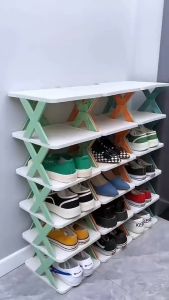 ชั้นวางรองเท้า ติดตั้งง่าย รูปตัว X ชั้นเก็บรองเท้า 28 ชั้น จัดระเบียบห้อง มีสมาร์ทวิต ความงาม และการสุขภาพ 100% ที่ยอดนิยม