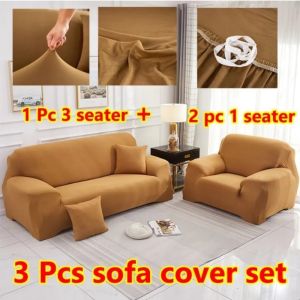 3 in1 Sofa Cover Set Universal Stretchable Sofa Dust Cover Set 2 Single and 3Seater Armrest Sofa Covers Junior Sofa Cover Set Sofa Protector Cover